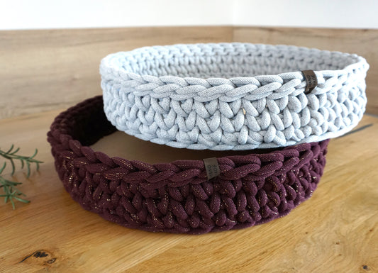 Deko Tablett | Häkeltablett | Strickoptik | gehäkeltes Tablett mit Holzboden | Boho Deko | XXL Tablett