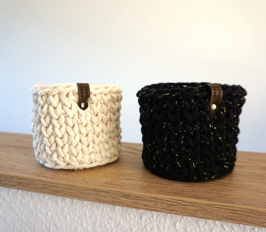 Häkelkorb klein | Aufbewahrungskorb | Korb Weihnachten Deko | Utensilo | Geschenkkorb | Dekokorb | Geschenk Weihnachten