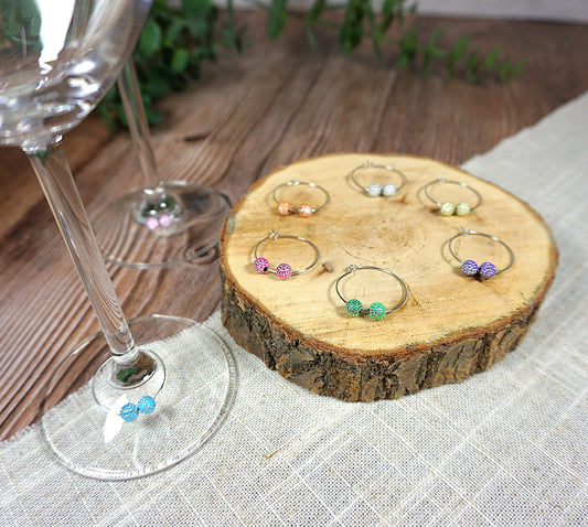 Glasmarkierer | Weinglas Markierer | Perlen | Tischdeko | Wein Charm | Glas Marker | Partydeko
