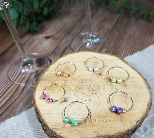 Glasmarkierer | Weinglas Markierer | Perlen | Tischdeko | Wein Charm | Glas Marker | Partydeko